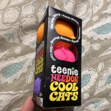 NeeDoh Teenie Cool Cats Stress Ball 3-Pack, Assorted Colors