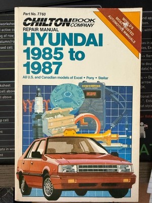 CHILTON'S Hyundai Excel Pony Stellar Repair Manual 7760 US, Canada **LIKE NEW**