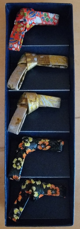 Japanese Chopstick Rest Set, Origami Bow Tie Shaped, Vintage but Unused