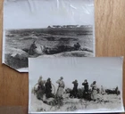Russian soldiers,  near Warsaw / Artillery firing,  orig WW1 photos.