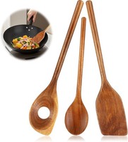 KochlöFfel Set 3-Teilig, HolzlöFfel Pfannenwender Und SchöPfkelle Aus Na