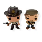 Funko Pop Vinyl The Walking Dead Rick Grimes Daryl Dixon Lot Of 2 Figures Set