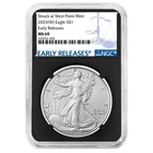 2026 (W) $1 1-oz American Silver Eagle NGC MS69 ER Blue Label Retro Core