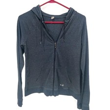 Under Armour Heat Gear Full Zip Hoodie Gray Women's Medium