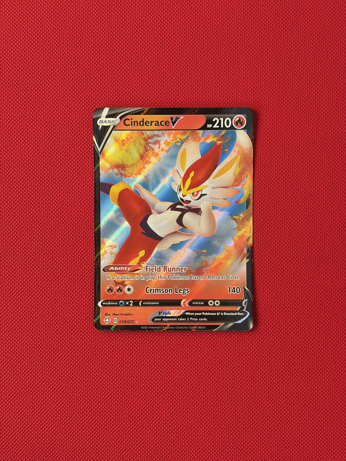 Pokemon TCG Cinderace V 018/072 - Shining Fates