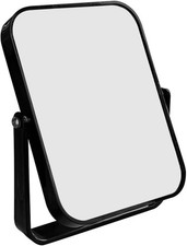 Free Standing Travel Bathroom Mirror Black Adjustable Shaving Make Up