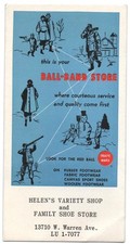 DEARBORN MI Ink Blotter HELEN VARIETY SHOP/FAMILY SHOE STORE Ball-Band Footwear