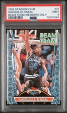 1992 Stadium Club Beam Team Shaquille O'Neal #21 Members Only Rookie PSA 9