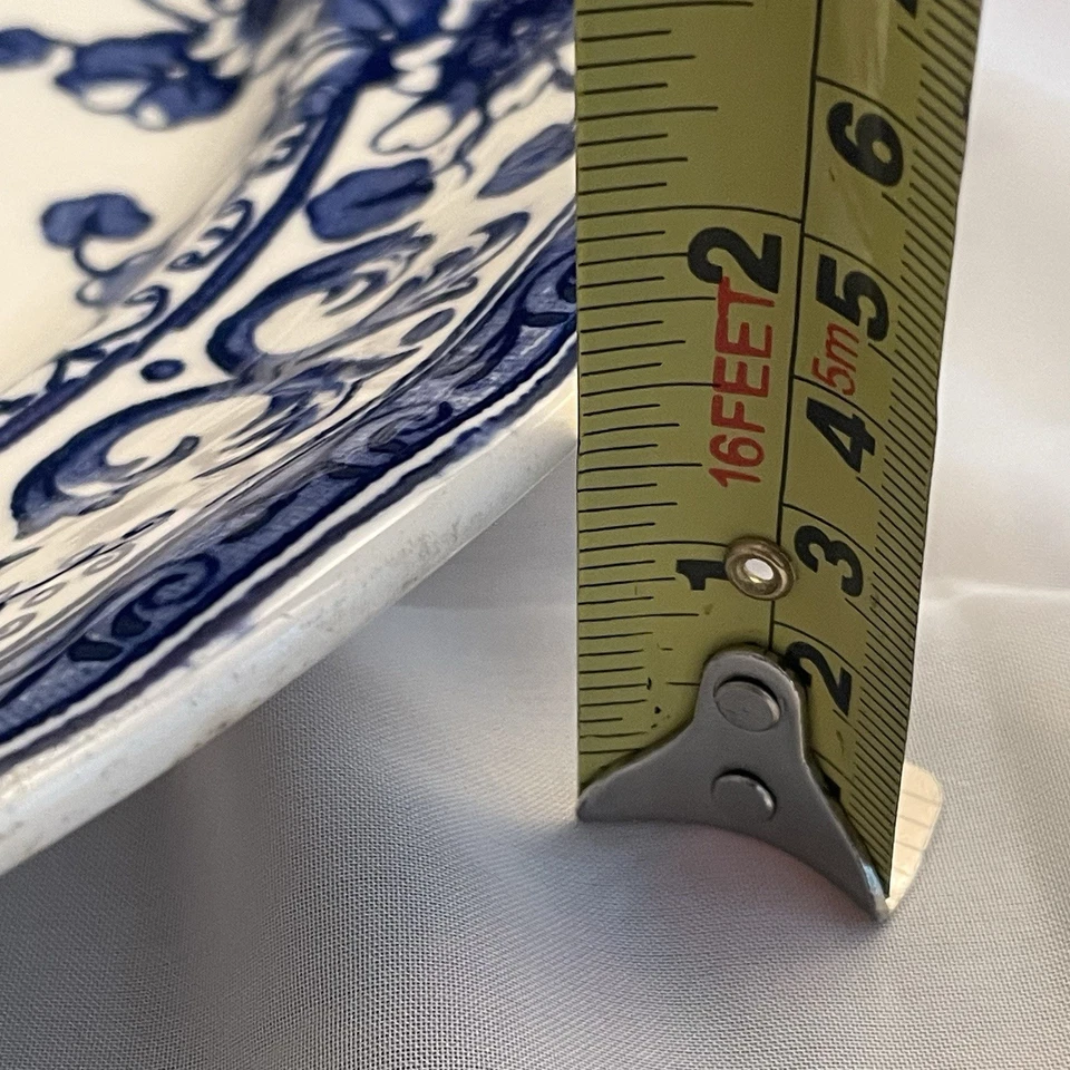 "Antiguo plato grande para servir Keeling & Co (K & Co) patrón Oxford 18" x 14""" Foto 4 de 4