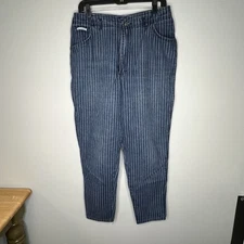ViNTAGE 80s GiTANO STRiPe HiGH WAiST MOM BLUE JEANS SZ-18 Hong Kong See