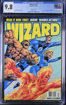 Wizard Magazine #74 CGC 9.8  1 Census 1997 Fantastic Four cover by Alan Davis