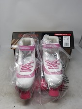Roller Derby Firestar Youth Roller Skates Size 2 White/Pink