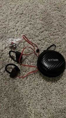 3D Otium Bluetooth Headphones Wireless Earbuds IPX7 Waterproof Sports Red