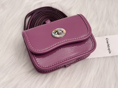 COACH財布 🩷Coach Wavy Wallet - CQ060 Lilac Berry Crinkle Patent Coachtopia