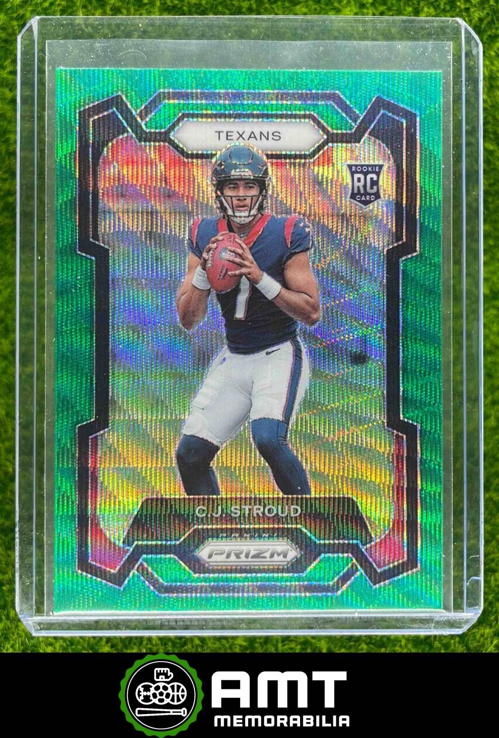 C.J. Stroud RC 2023 Panini Prizm Green Wave Houston Texans #339 Rookie