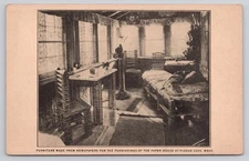 Furniture Made from Newspapers Paper House Pigeon Cove Massachusetts MA Postcard
