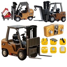 1/64 RC Forklift Toy, 7CH 2 Mode Mini Remote Control Forklift Truck-2 in 1 Lift.