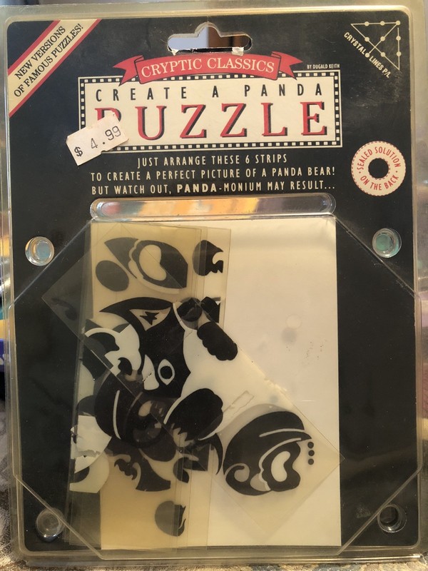 Cryptic Classics Create A Panda Puzzle, Dugald Keith 1994 Crystal Lines