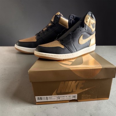 Size 10 - Air Jordan 1 Retro OG High Black Gold