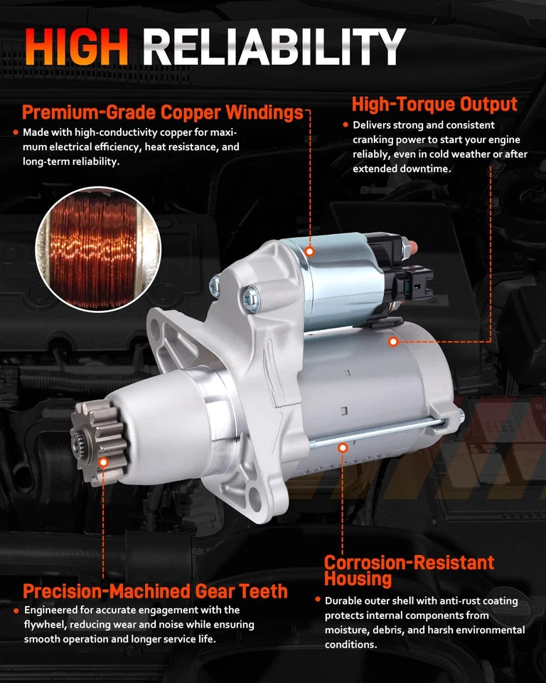 Arranque para Toyota Avalon Camry Highlander Rav4 Sienna Solara Lexus ES 2002-2017 Foto 3 de 4