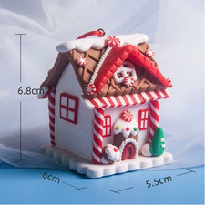 5Pcs House Ornaments Holiday Christmas Tree Ornament Set Gingerbread Christmas D