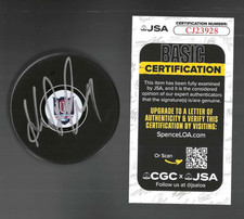 Kris Newbury Signed New York Rangers Centennial 100th Puck JSA COA