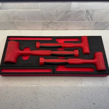 Snap on Tools 3-Piece Red Soft Grip Dead Blow Hammer Set HBFE301FR 20,24,48 Foam
