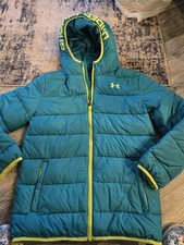 Under Armour Girls YXL Puffer Jacket Winter Coat Teal Green