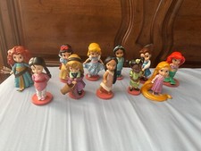 Lot of 11 Disney Princess Kids 2in Cake Toppers: Snow White, Merida, Jasmine,etc