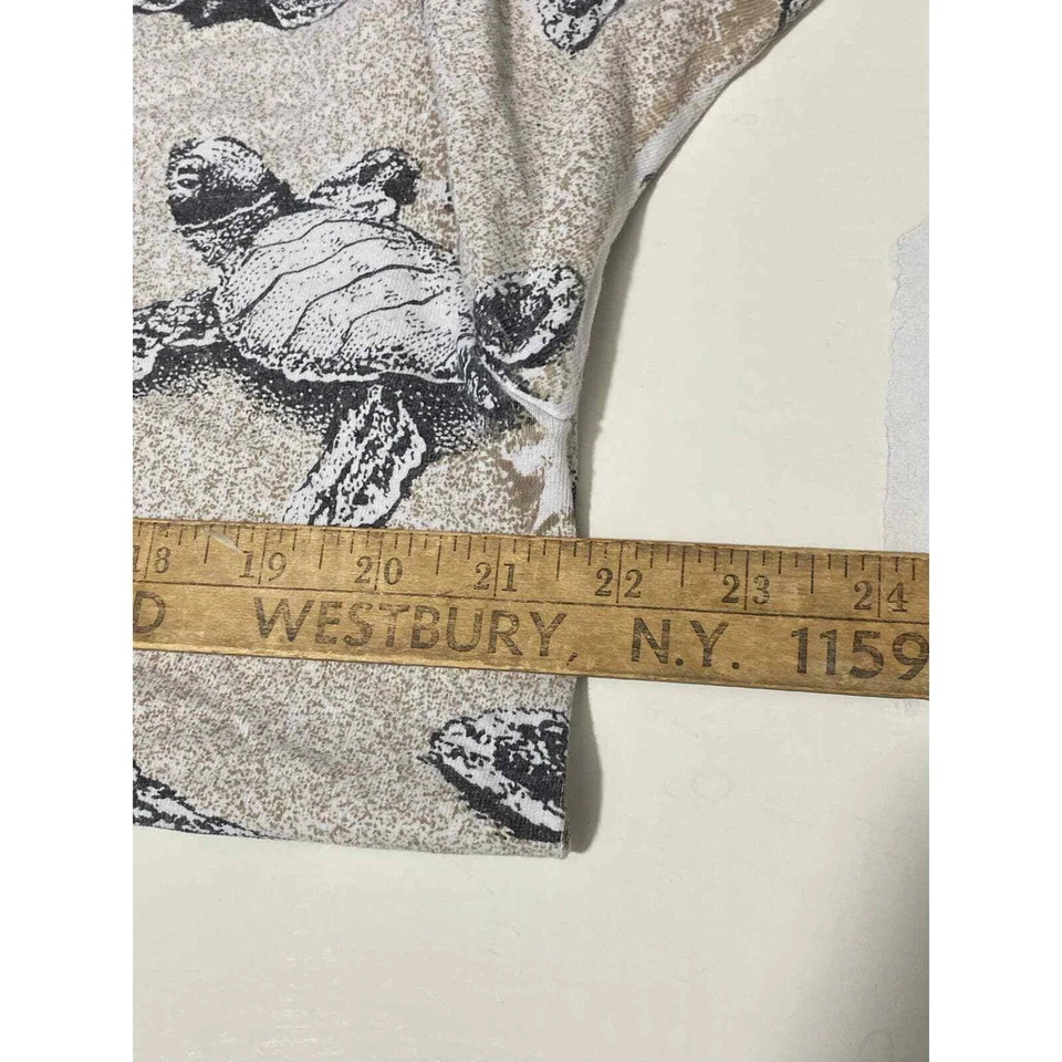 Vintage All over Print AOP Sea Turtle shirt single stitch Galapagos - Image 4 of 4