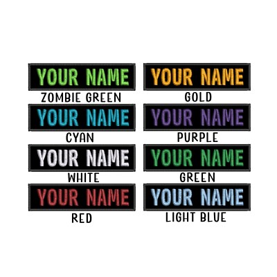 BEST SELLING 3x1 SIZE Custom NAME TAG Embroidered ''Iron on'', USA FAST SHIPPING