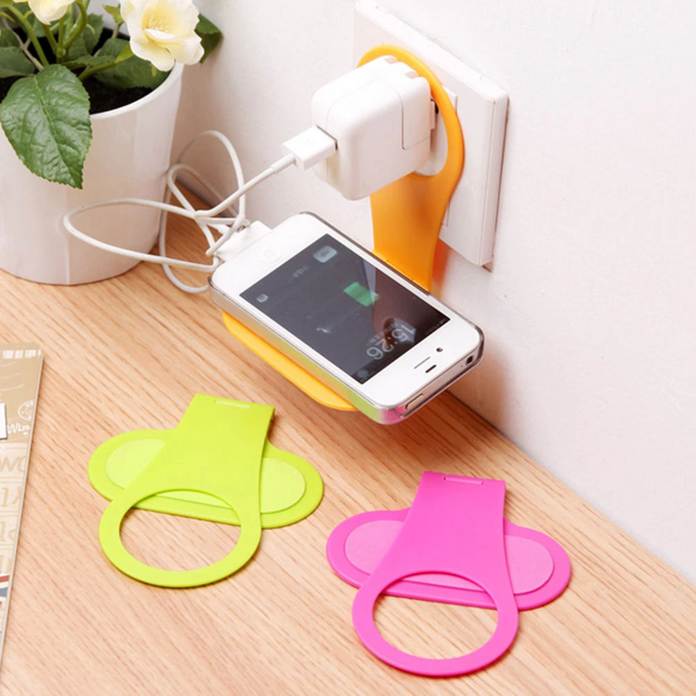 Foldable Cell Phone Charging Rack Holder Wall Charger Adapter