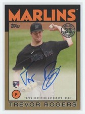 2021 Topps Series 2 1986 Baseball Autographs Trevor Rogers RC Auto 19/50 Miami