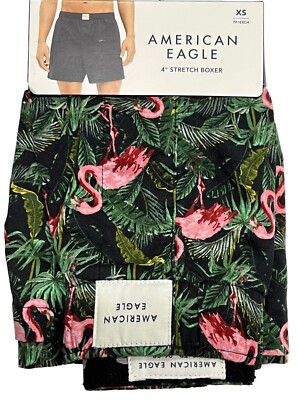 NWT AMERICAN EAGLE Stretch Boxer Sz XS-S-M-L-XL Green Pink