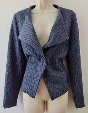 John Rocha ladies jacket UK10 blue open fronted 