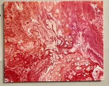 Original Abstract Art Acrylic Fluid Pour  Painting On Canvas Wall Decor