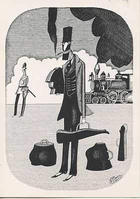 POSTCARD ILLUSTRATOR BORN HUMOR DRAWING 1974 AVIGNON