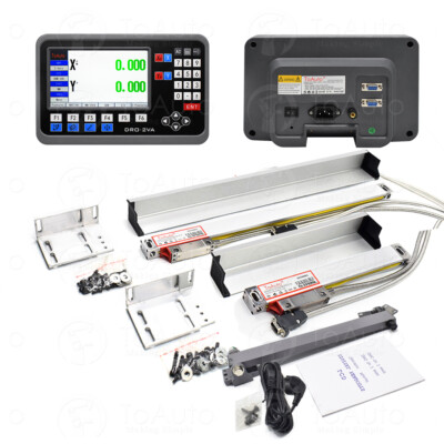 LCD DRO Digital Readout 2Axis w/ 5µm TTL Linear Scale 50~1000mm CNC Mill EDM Kit