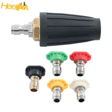 1/4 In Quick Connect W/ 5 Spray Nozzles Rotating Turbine Nozzle Set 3600 Psi