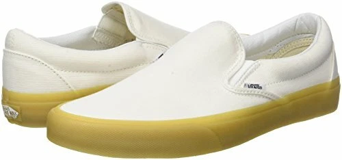 Nuove scarpe sneakers basse VANS classiche in tela marshmallow bianco sporco slip on