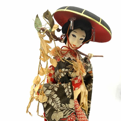 Japanische traditionelle Oyama Puppe rot und schwarz 18 Zoll - Bild 2 von 12