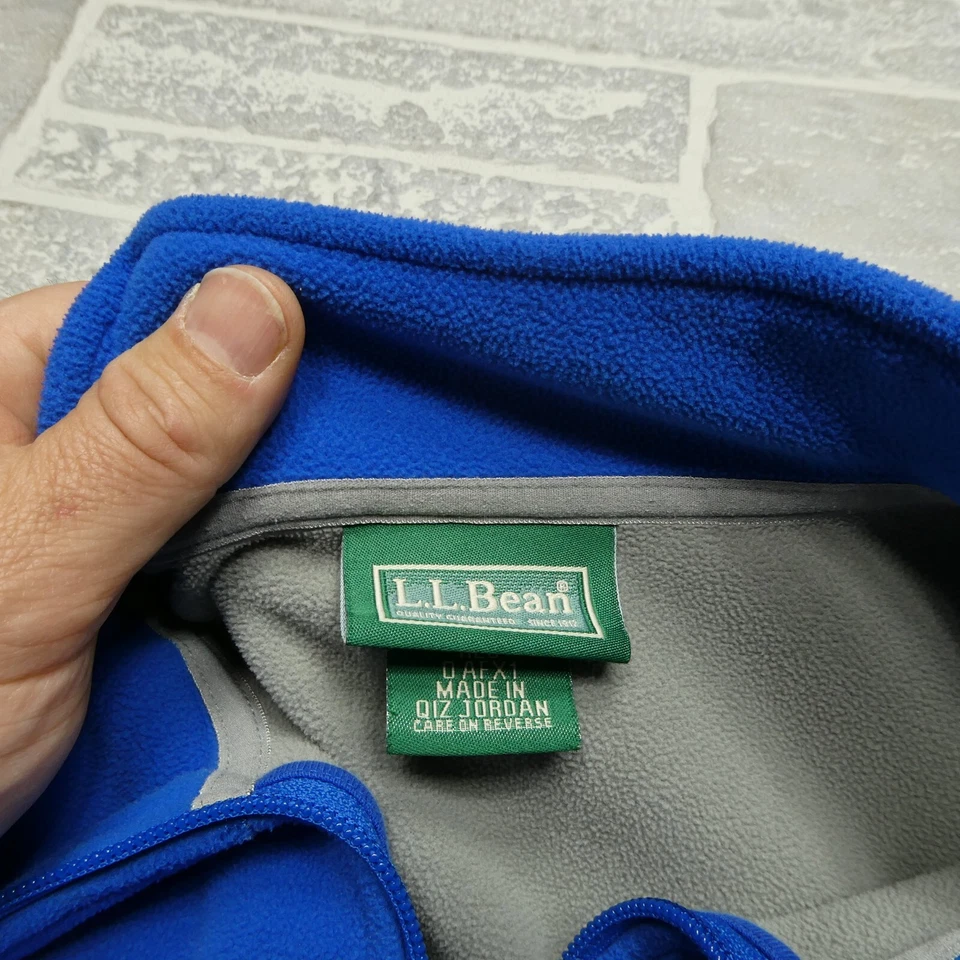 ВИНТАЖНЫЙ LL Bean куртка женщин S синий Polartec флис свитер полный молнии ветровка - Изображение 4 из 4