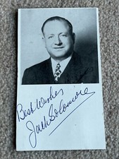 Circa 1960's Jack Solomons HAND SIGED Photocard ex. collection of Bob Symonds
