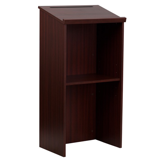 Mahogany Standup Lectern Host Pulpit Reservation Desk Stand Podium