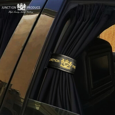Junction Produce Curtains Gold JP Stitchwork Leather Straps Car  Shade Valance M
