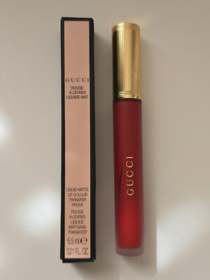 Gucci Rouge A Levres Liquide Mat Liquid Matte Lip Color 25 Goldie Red .21 NIB