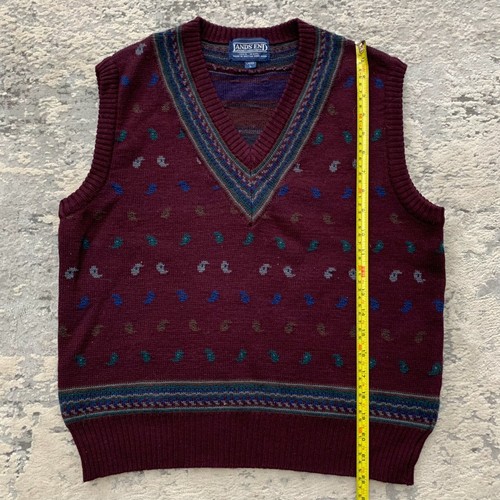 Wool Womens Large Knit Sweater Vest 
