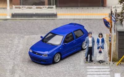 CR FH 1:64 Blue VW Golf GTI MK4 2 Doors Coupe Sports Model Diecast
