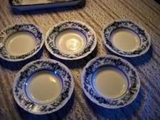 Rare Vintage Booths Royal Semi Porcelain Daisy Pattern Large Rimmed Bowls