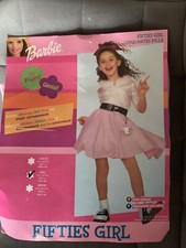 NEW Youth Little Girls Barbie Fifties Girl Halloween Costume
